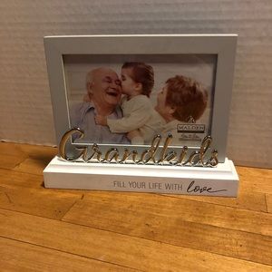 Malden International Designs Grandkids Picture Frame Gray White 5.5” x 3.5”